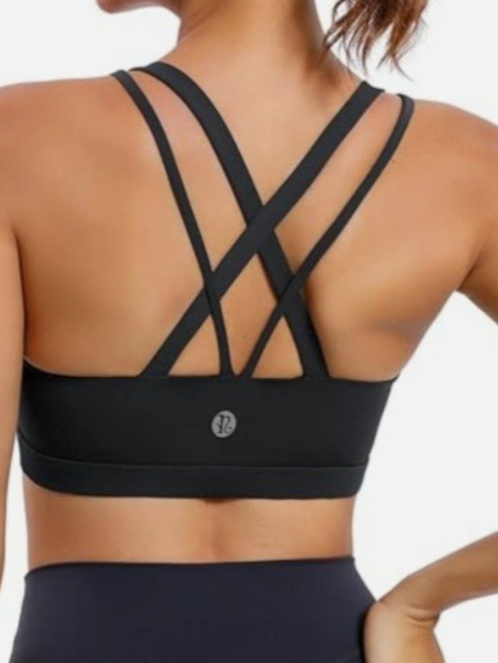 RUNNING GIRL Sports Bras for Women,Padded Strappy Sports Bras Criss-Cross Back